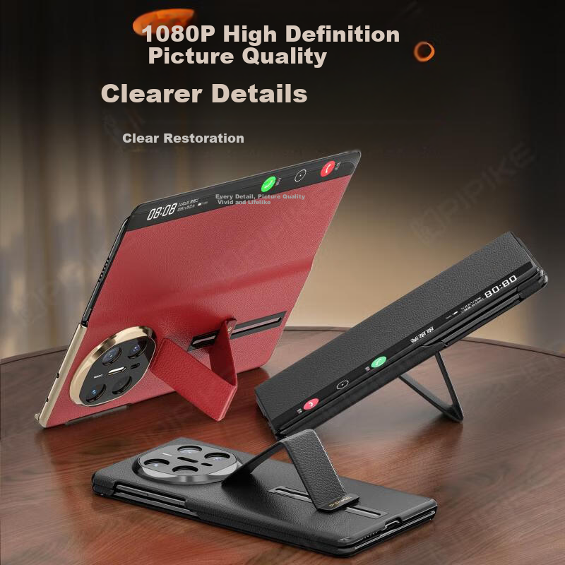 Pipi Jia [360 New Upgrade] Suitable for Huawei Mate X5 Dual Middle Axis Protection, 360° Full Coverage Anti-Drop Wristband, Huawei X5 Phone Case, Genuine Leather Flip Cover, Qingshan Dai Protective Ca