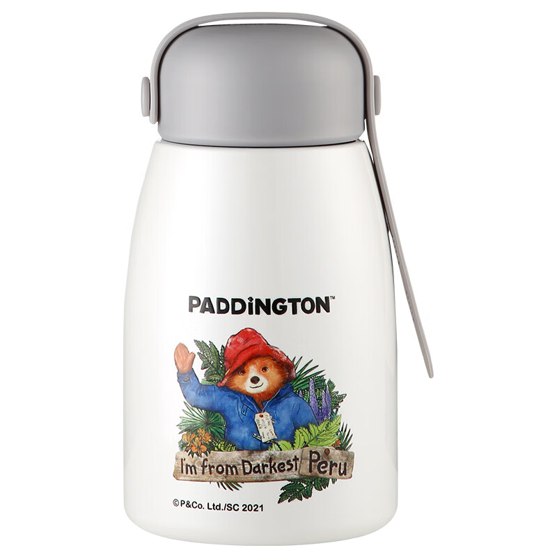 Paddington Bear Children's Mini Insulated Cup, Women's 316 Stainless Steel Food Grade Portable Large Belly Cup, Elementary School Student Water Cup