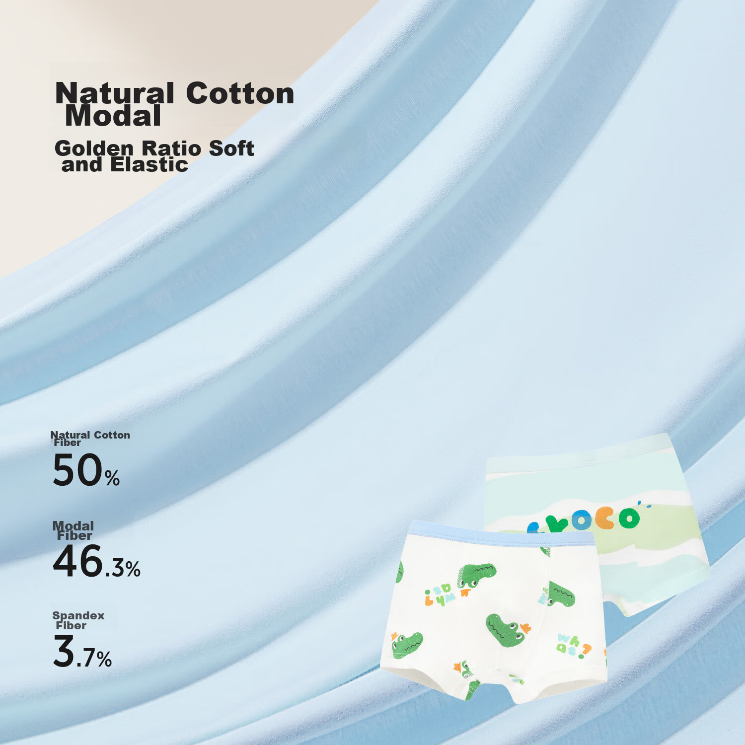 Niduoxiong Boys' Underwear, Modal Cotton Boxer Briefs, Children's Shorts, Infant And Toddler Boxer Briefs, No Pinching, 4-Pack