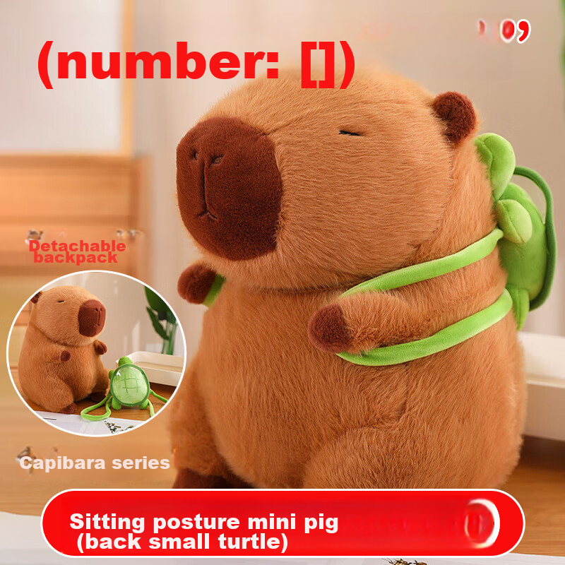 Pegi Dingding Capybara Plush Toy Doll Stuffed Animal Pillow, Water Deer, Women's Day Gift, Birthday Present for Girlfriend Or Wife