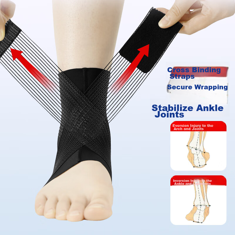 Nailekesi Sports Ankle Brace, Prevents Sprains, Ligament Injury Recovery, Professional Fixation Brace, Size L