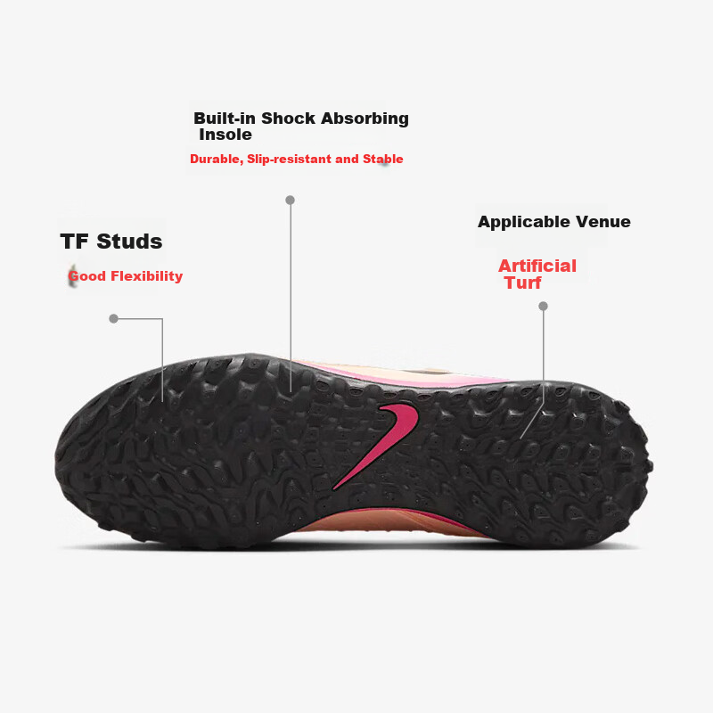 NIKE Men's Football Shoes PHANTOM GX II Athletic Shoes FJ2577-800 Deep Red/Black Size 41