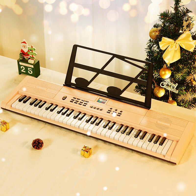 QIAO WA BAO BEI Electronic Keyboard, Children's Mini Piano, 2-Year Baby Toy, Girl's First Birthday Gift, Little Princess Birthday, 3 Weeks Old, Girl's 4
