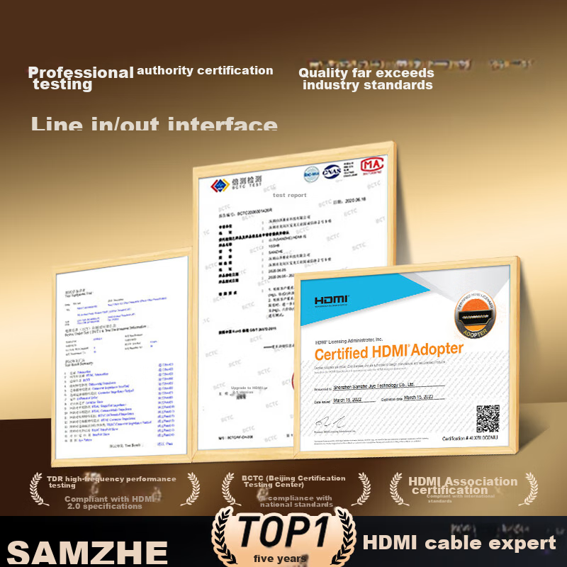 Shanze HDMI Cable 2.0 Version, 4K Digital High-Definition Cable 1.5 Meters, 3D Video Cable Engineering Grade, Data Connection Cable for Projectors, Laptops, TVs, Set-Top Boxes, 15SH8