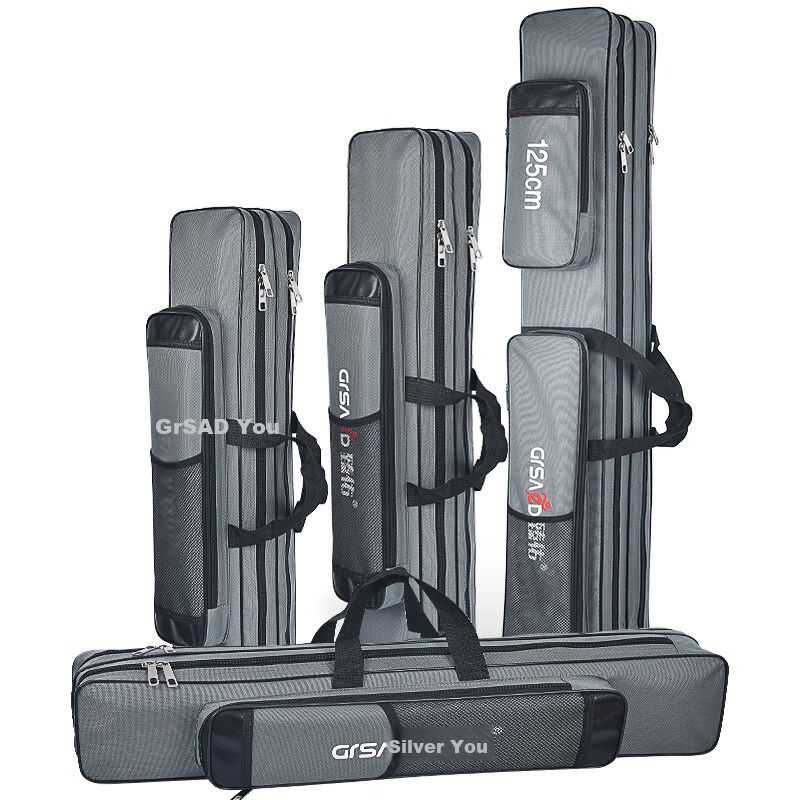 Grsaed Fishing Tackle Bag, Sea Rod Bag, Fishing Rod Hand Rod Bag, Waterproof Fishing Rod Bag, Platform Fishing Rod Bag, Multifunctional Thickened Sea Rod Fishing Tackle Bag, Fishing Rod Bag, Double-La