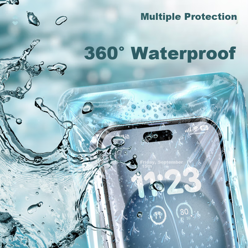 Langke Waterproof Phone Case, Touchscreen Compatible, Waterproof Pouch, Swimming, Rafting, Lanyard, Neck Strap, Food Delivery Rider Specific, Rain Protection, Protective Shell, Diving, Photography, Ho