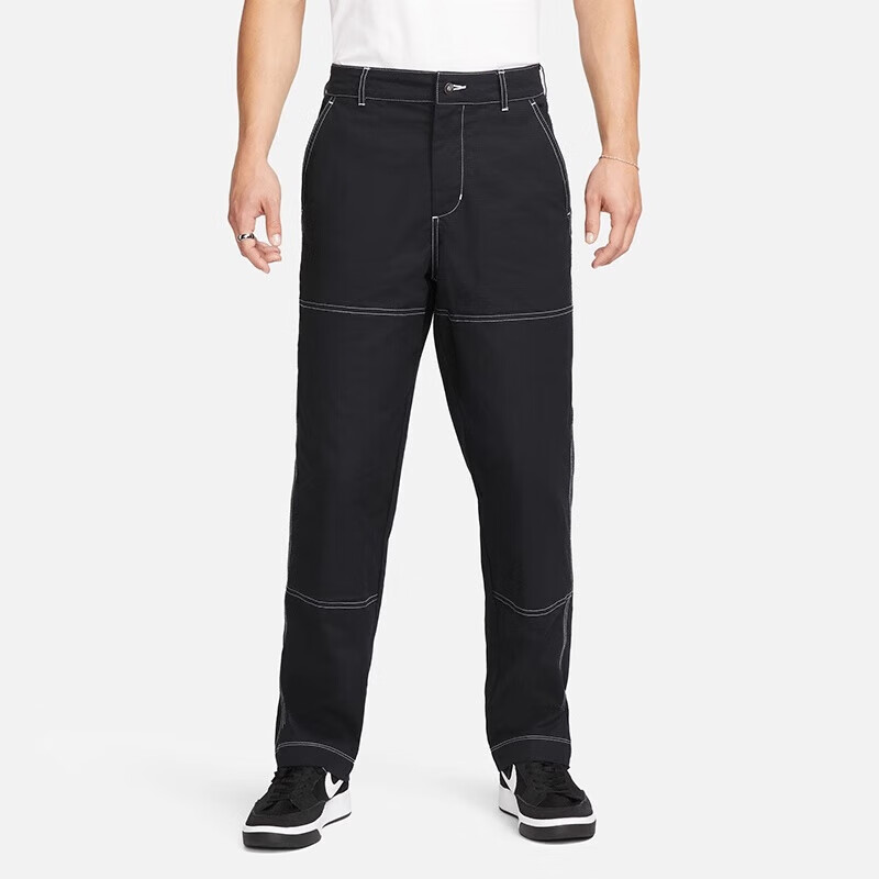 Nike Men's Sports Pants, Summer Straight-Leg Casual Trousers, Loose And Simple, FB8429-010/black, Size 32