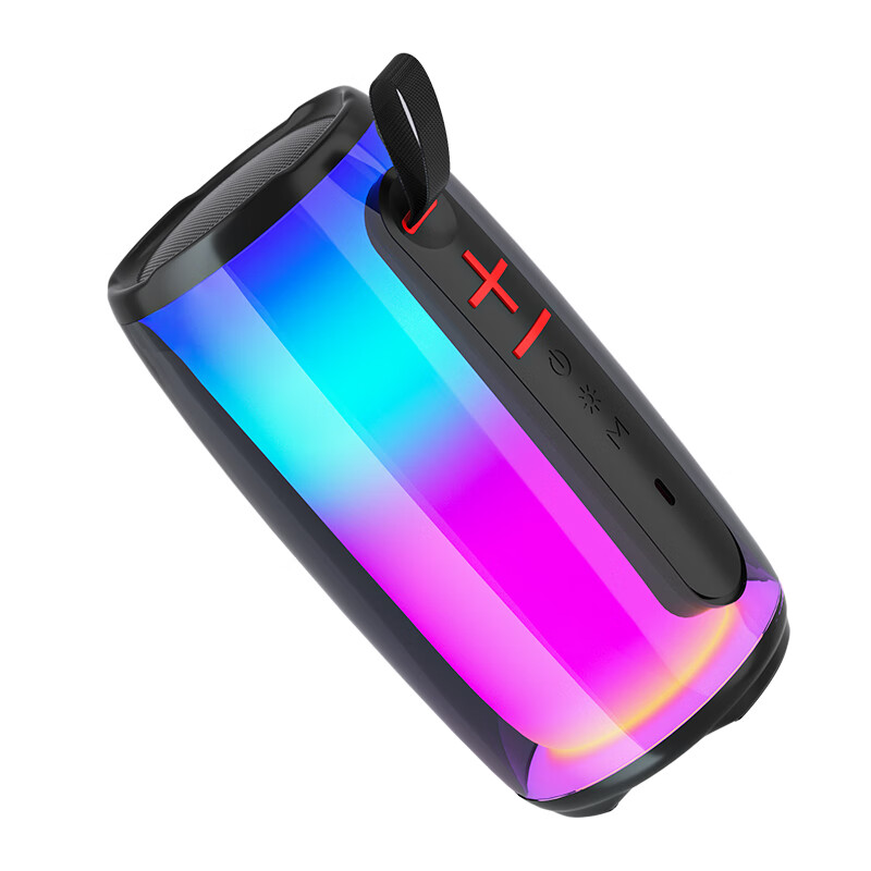 Newmine BS02 Bluetooth Speaker Portable Outdoor Home Computer Desktop Mini Subwoofer Full Screen Colorful Glowing Small Speaker WeChat Payment Music Player Dual Microphone