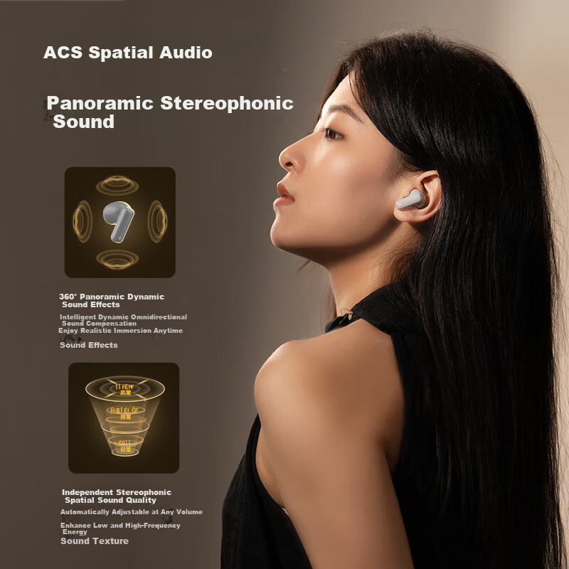 Sibyl Bluetooth Earphones, Semi-In 2025 Latest Model, Noise-Cancelling, True Wireless, Ultra-Long Battery Life, for Gaming, Sports, And Running