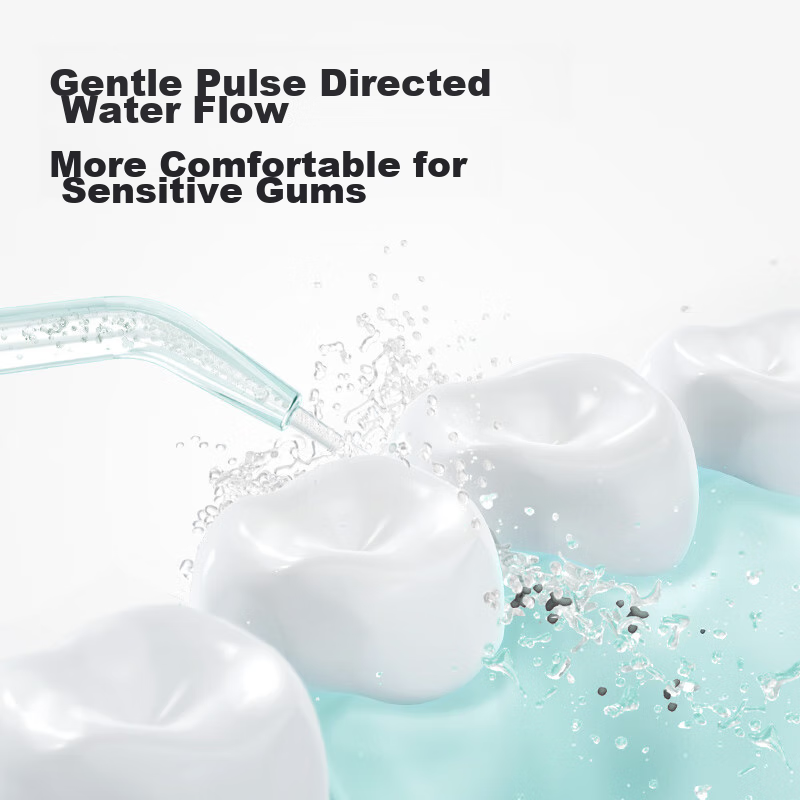 ROOMAN Water Flosser, Oral Irrigator, Dental Water Flosser, Portable Dental Cleaner, 3 Modes, Birthday Gift for Boyfriend Or Girlfriend, Mini8 Xiaoxiangfei, Wheat Green