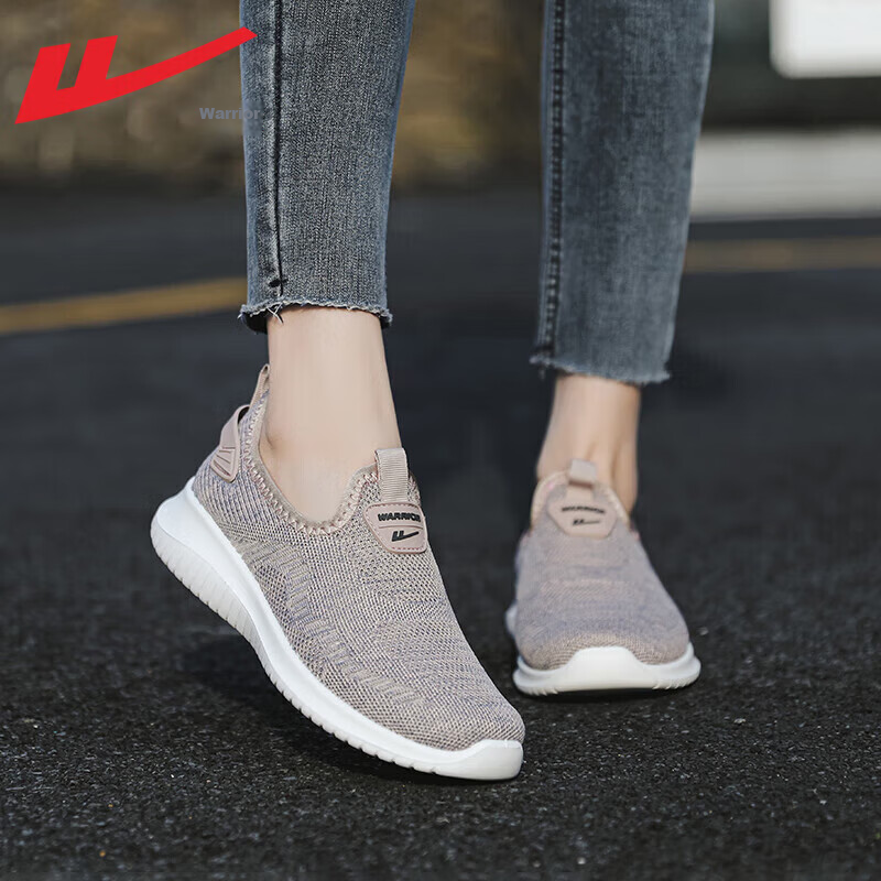 Warrior Mom Shoes, Women's Soft-Soled Shoes, Slip-On Elderly Shoes, Lightweight Breathable Casual Sneakers, Lotus Pink, Size 37