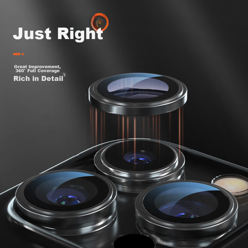 Mr. Blue Gorilla Lens Protector for Apple 16 Pro Max, IPhone 16 Pro Rear Camera High-Definition Tempered Glass Film, Protective Anti-Scratch Colorful