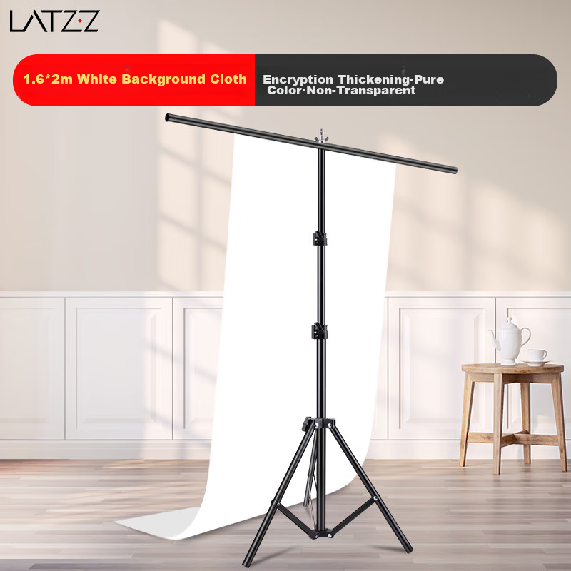 LATZZ 1.6*2 Meter White Background Cloth, Photography Backdrop, Chroma Key Cloth, Thickened Solid Color, Portrait And ID Photo Shooting Background, Portable White Cloth