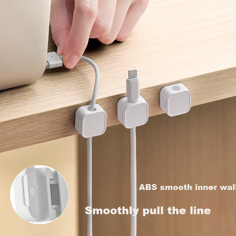 Lanjiaoluo Cable Organizer, Magnetic Wire Holder, Charging Cable Fixer, Under-Desk Cable Management Rack, Wire Storage And Organization, 3 Pieces