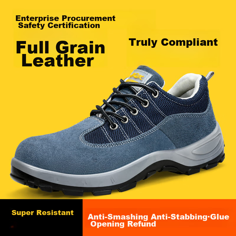 JUNBU Safety Shoes for Men, Winter Steel Toe Cap, Anti-Smashing, Anti-Puncture, Wear-Resistant, Lightweight, Welding Work Safety Functional Shoes 2156-1 Size 39