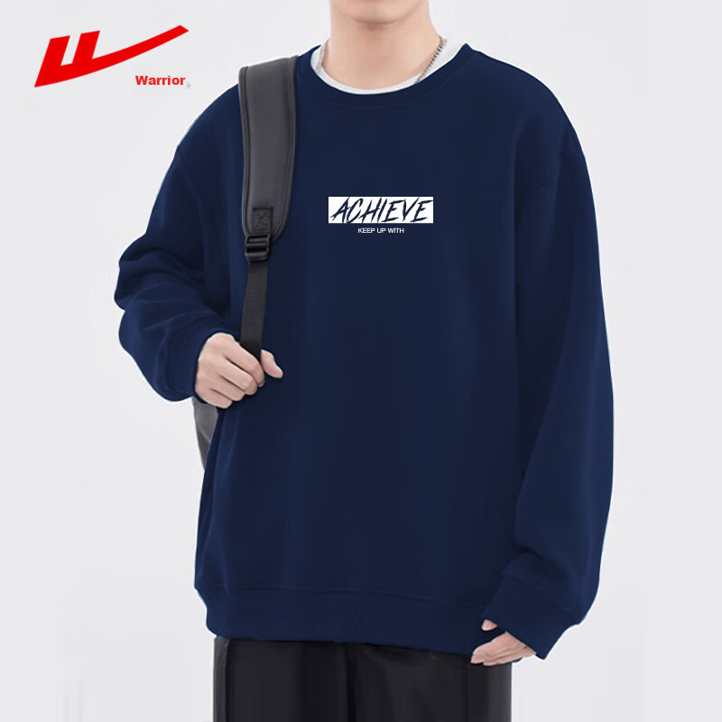 Warrior Sweatshirt for Men, Sports Spring And Autumn Casual Round Neck Long-Sleeve T-Shirt, Loose-Fitting Running Fitness Pullover for Men