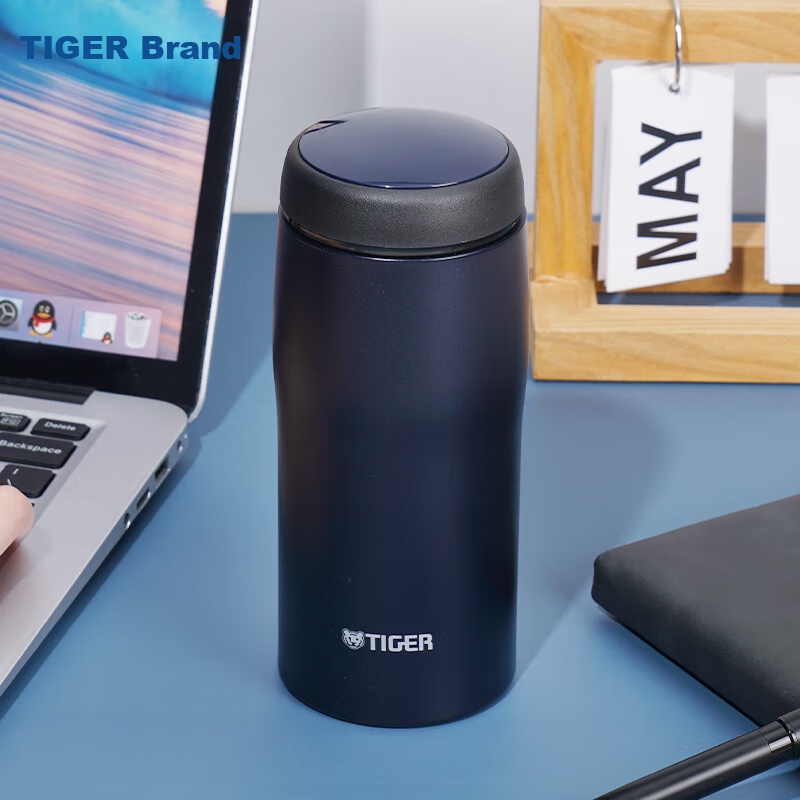 TIGER Stainless Steel Insulated Tumbler, Original Import, Water Bottle for Men And Women, MJA-B036, Matte Black, 360ML