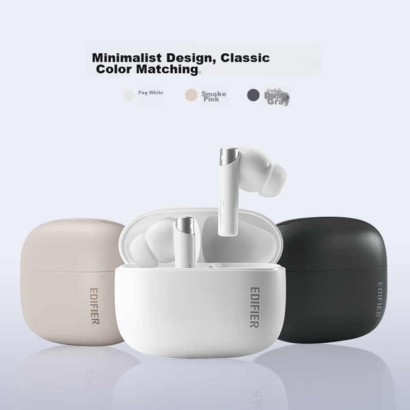 Edifier Zero Pro True Wireless Active Noise Cancelling Bluetooth Earbuds, In-Ear Headphones, Bluetooth 5.3, Compatible with Apple, Huawei, Xiaomi, Twilight Gray