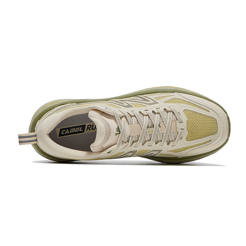 CAMEL Men's All-Terrain Slow Running Shoes Casual Sports Shoes X15B09L7023 White/Olive Green 43