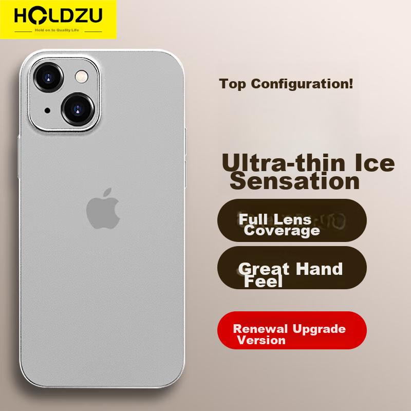 HOLDZU [Unnoticeable Micro-Sand] Case for Apple IPhone 15, Protective Cover with Heat Dissipation, Silicone Lens Protection, Full Coverage, Ultra-Thin, Frosted, for Men And Women, New - Misty White