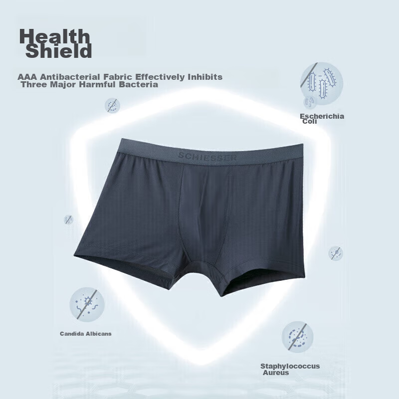 Shuya Men's Underwear, 80S Modal Silk, 3A Antibacterial Boxer Briefs [2-Pack]