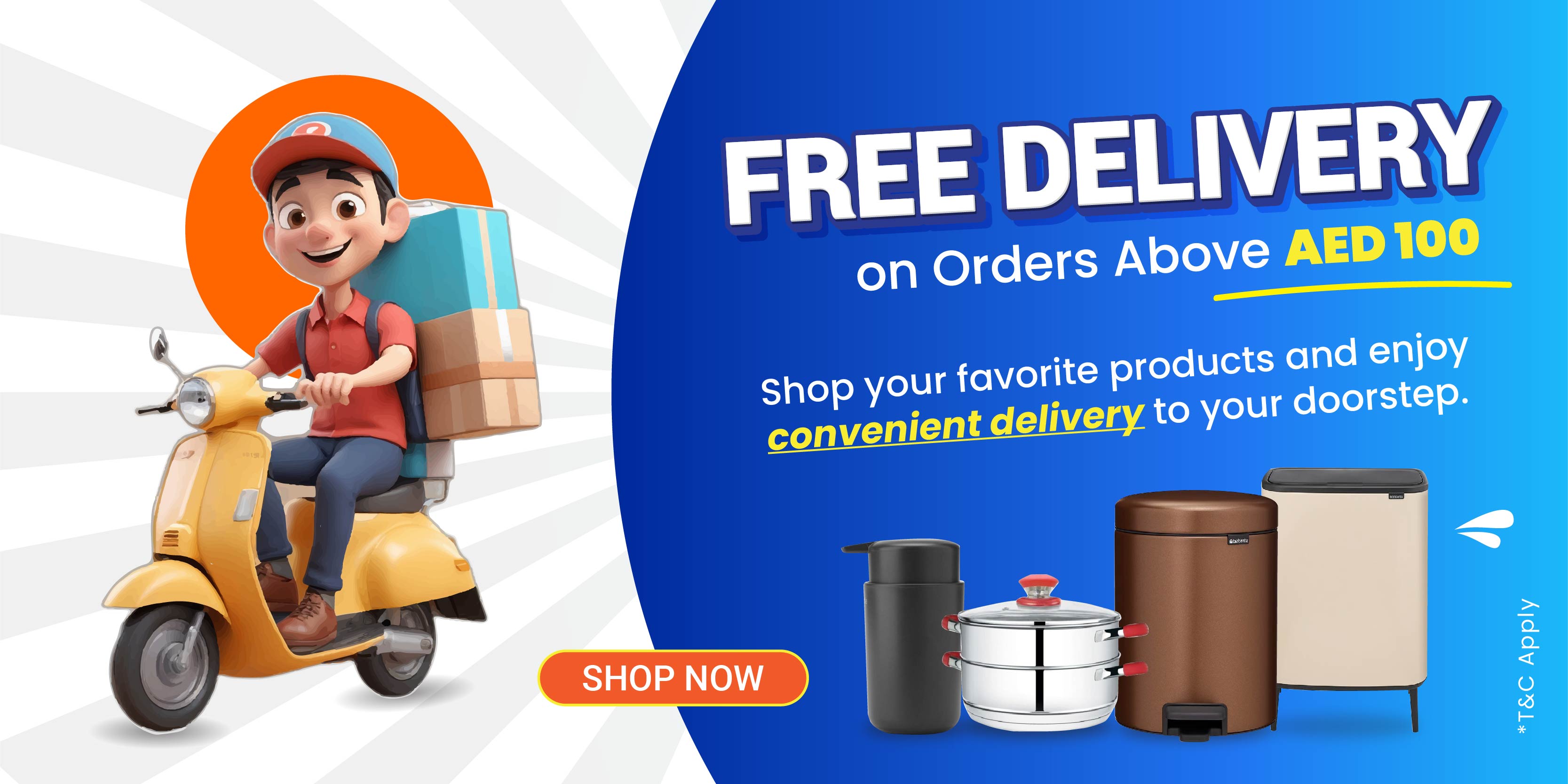 YallaPick — free delivery on orders above AED 100